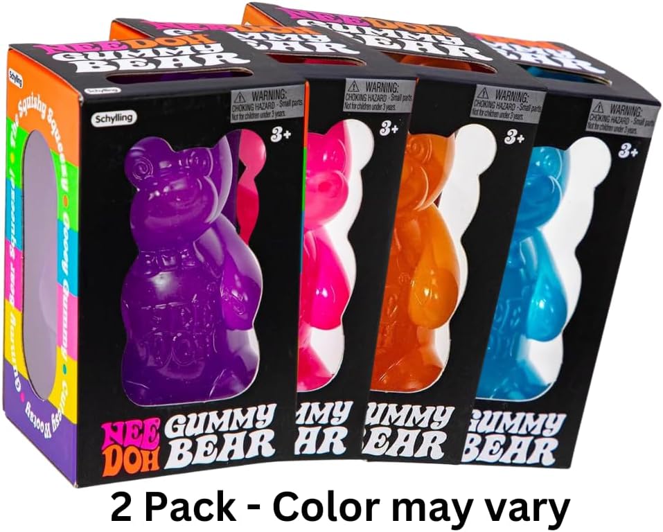 Gummy Bear - Sensory Fidget Toy - Assorted Colors - Ages 3 to Adult (Pack of 2) - Image 2