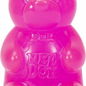 Gummy Bear - Sensory Fidget Toy with Jelly-Like Filling - 3.5" Tall - Pink (Pack of 1)