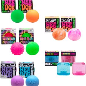 Teenie 10-Pack, 5 Styles of Doh-Filled Squishies - Nice Ice Baby, Original, Swirl, Ripples, Glow in the Dark - Ages 3 and Up