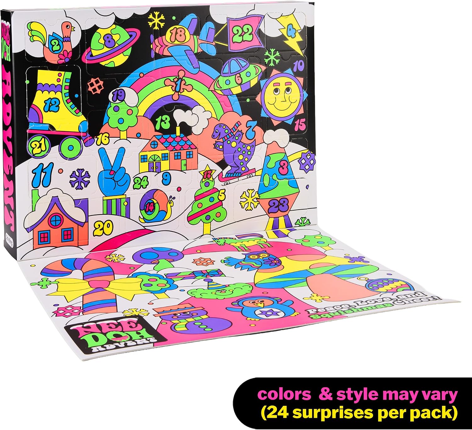 Squishmas Advent Calendar - 24 Mini Squeeze Toys - Christmas Countdown - Age 3+ (Pack of 1) - Image 2